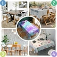 thumbnail image 4 of Colorful Tie Dye Pattern Rectangle Tablecloth 60"x84",Waterproof Polyester Rectangle Table Cloth, Wipeable Spillproof Polyester Tablecloth for Dining, Camping, Indoor and Outdoor, 4 of 5