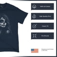 thumbnail image 6 of Web Sugar Skull T-shirt Black White Monochrome Gothic Beauty Elegant Day of the Dead Dia de Los Muertos Men's Tee, 6 of 7