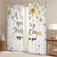 thumbnail image 2 of Manfei Happy New Year Black Out Curtains for Preppy Children Kids,Xmas Snowflake Curtains Pack of 2 (42x63 Each),Merry Christmas Bedroom Curtains,Luxury Bedroom Decor, 2 of 6