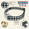 thumbnail image 6 of Country Brook Petz® Premium Black & White Buffalo Plaid Dog Collar, Large, 6 of 7
