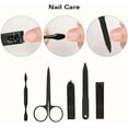 thumbnail image 3 of Beauty Power Manicure Set Nail Clipper Kit Personal Care Manicure Pedicure Set Mens Womens Accessories Nail Grooming Kit Personal Care Set (Black and Red), 3 of 6