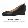 thumbnail image 4 of Pennysue Women's Wedge Pumps Black Closed Toe Shoes 2 Inch 10M, 4 of 8