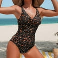 thumbnail image 6 of Enjoytime Bathing Suit for Women Vintage Printed Tummy Control One Piece Swimsuit Adjustable Straps Monokini Modest Swimwear, 6 of 6
