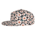 thumbnail image 3 of Haiem Daisies Flowers Classic Snapback Cap Flat Bill Hat Baseball Cap Adjustable Size Cotton Dad Hat, 3 of 9