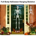 5.5ft Halloween Skeleton Life Size Posenstay Skeleton with LED