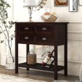 thumbnail image 2 of Cambridge Series Buffet Sideboard Console Table with Bottom Shelf ,Convenient and Concise(Espresso), 2 of 9