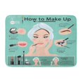 thumbnail image 1 of YUSDECOR Visage Rouge Beauté Comment Faire Belle Femme avec Maquillage Fille Cosmétique Tapis de Porte Tapis de Bain 23.6x15.7 Pouces, 1 of 1
