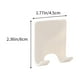 thumbnail image 3 of Estante de almacenamiento para baño sin perforaciones | Perchero de plástico blanco con doble gancho para sombreros, bolsos y toallas | Organizador compacto y duradero de 6 x 4,5 cm para puerta, 3 of 5