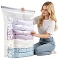 thumbnail image 5 of Jumbo Vacuum Storage Bags Space Saver No Pump for Clothes Comforters Quilts Heavy Duty Moving Organization 31.5x39.4 Inch, 5 of 9