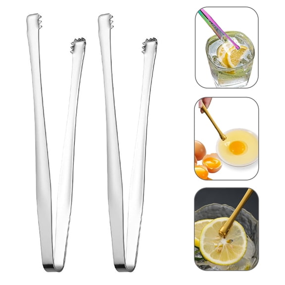 LHNFT 2PCS Egg Chalaza Remover – Stainless Steel Yolk Separator Tool, Multi-Purpose Tongs for Shells, Ice & Sugar | Small Kitchen Gadget