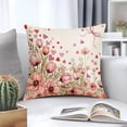 thumbnail image 3 of Valentine''s Day Heart Flowers Pillow Covers 16x16 Inch Pink Floral Love Heart Throw Pillows Soft Durable Cushion Covers Anniversary Wedding Mother''s Day Pillow Cases for Bed Sofa Decor Set of 2, 3 of 6