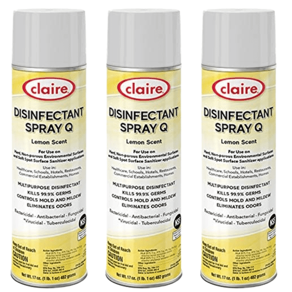 CL1002 Claire Disinfectant Spray Q - Lemon. (3 Pack)