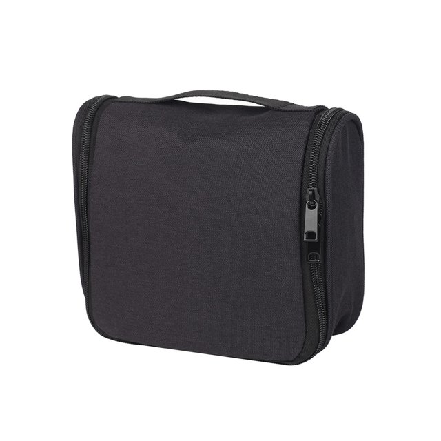 Advancent Bolsa de cosméticos de aceite esencial, diseño de cremallera, bolsas de maquillaje de estilo Simple, contenedores multifuncionales Almacenamiento y organización del hogar Negro 19*16*6cm