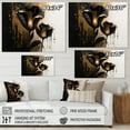 thumbnail image 4 of Designart Black And Gold Cally Lillies Canvas Wall Art, 4 of 5