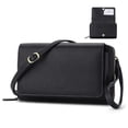 thumbnail image 1 of Bandolera RONSIN tipo cartera con tarjeta RFID negra para mujer, 1 of 6