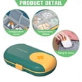 thumbnail image 3 of Pill Box, Compartment Container Organizer, Pill Box Travel Daily Pill Box, Portable Green, 3 of 5