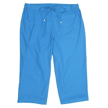 White Stag - Women's Plus Linen Drawstring Capris