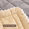 thumbnail image 6 of Nalqet 27.6×70.9 inch Plush Sofa Slipcovers Checkered Pattern for 2 Cushion Couches – Washable Fuzzy Non Slip Furniture Protector Couch Cover for Pets and Dogs Cats, Grey, 6 of 8