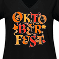 thumbnail image 4 of Inktastic Oktoberfest Fall Leaves Women's Plus Size V-Neck T-Shirt, 4 of 5