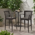 thumbnail image 2 of GDF Studio Hartly Outdoor Wicker 30 Inch Barstools, Multibrown, Set of 2, 2 of 6
