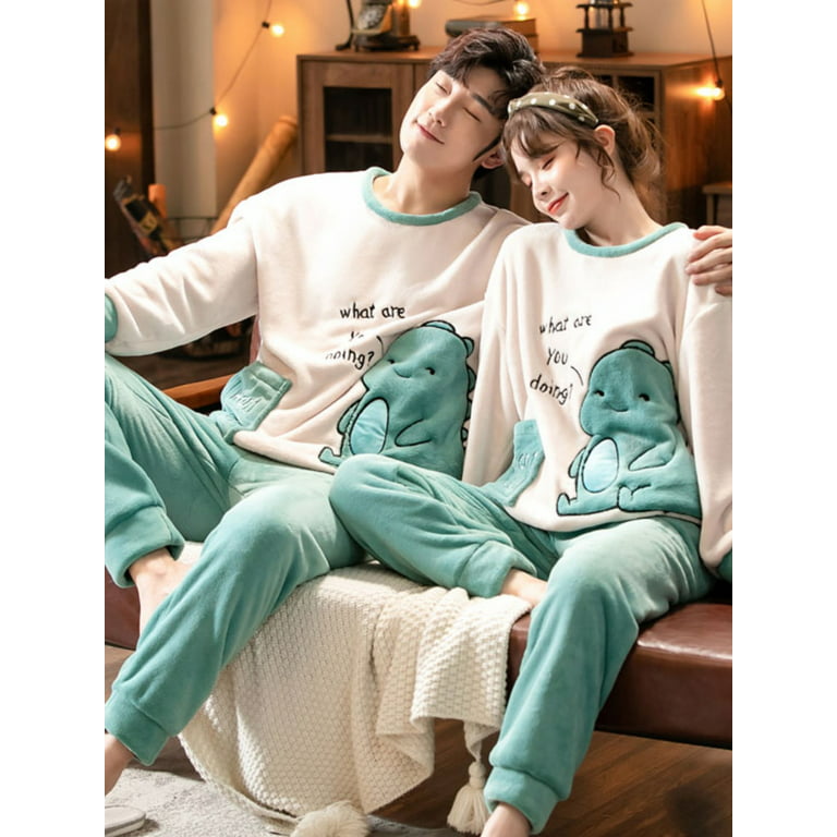 Pikadingnis Women's Warm Flannel Pajamas Sets