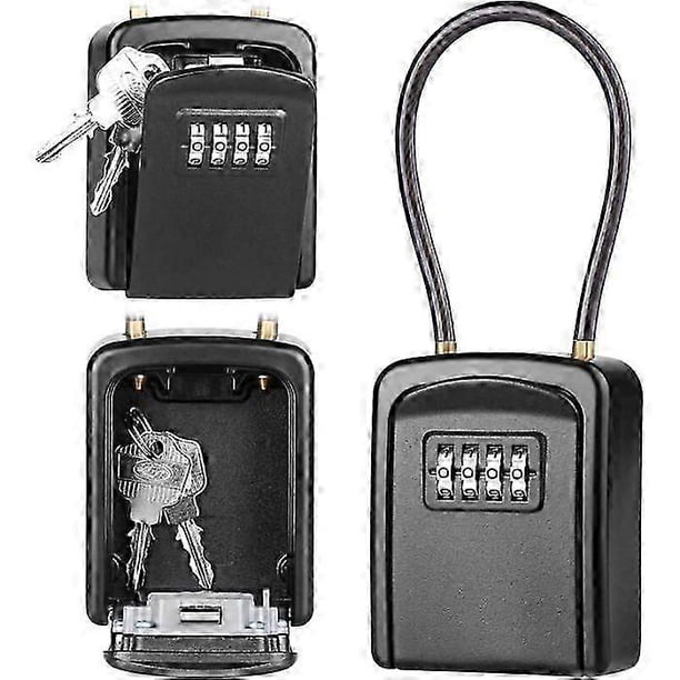 Wire Rope Key Box, 4 Digit Combination Security Key Box Outdoor ...