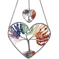 thumbnail image 5 of Heart Chakra Healing Crystal Tree of Life Hanging Ornament Wire Quartz Gemstone Wall Hanger Home Office Windows Decoration Meditation Balancing, 5 of 5