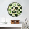 thumbnail image 2 of Yayeee Wall Clock Battery Operated 11.9" Silent Quartz Non-Ticking for Living Room Decor, Green Circle, 2 of 8