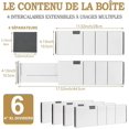 thumbnail image 2 of Set of 6 Expandable Kitchen Drawer Dividers 28-44 CM Plastic Adjustable Kitchen Drawer Organizer, Kitchen Drawer Dividers for Cutlery, Dresser, Office, 2 of 5