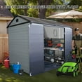 thumbnail image 2 of Upgraded 8x6ft Outdoor Resin Garden Tool Shed with Floor&2 Windows,Lockable Door, 2 of 11