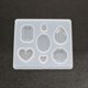 thumbnail image 1 of Molde para colgante con pegamento de gota de cristal para hacer uno mismo, con forma de diamante, de silicona, con forma de letra digital, con forma de botón, para espejo, adornos decorativos, 1 of 4
