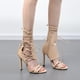 thumbnail image 4 of Botas frescas con cremallera lateral y hebilla de cinturón con tiras huecas y punta abierta de tacón alto sexy para mujer Wmkox8yii hfjk1810, 4 of 7