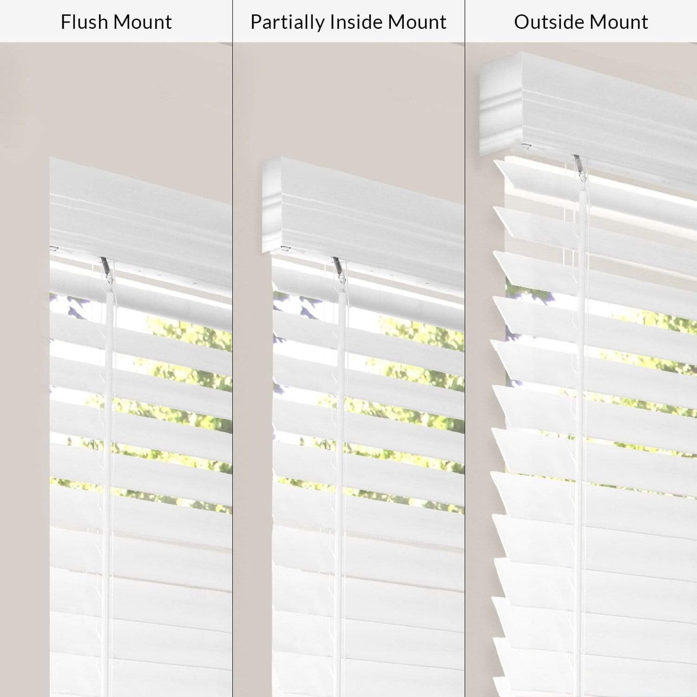 Chicology Faux Wood Blinds , Window Shades , Window Treatments , White, 29.5"W X 48"H