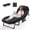 Black-CT, variant on Simenmax Zero Gravity Chair, Heavy-Duty Reclining Lounge Chair with Padded Cushion & Cup Holder, Foldable Patio Recliner for Camping, Beach, and Indoor Relaxation,Black