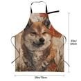 thumbnail image 2 of Kdxio Vintage Shiba Inu Art Apron with Pockets Adjustable Kitchen Aprons for Men Women Waterproof Aprons for Cooking,Drawing,Crafting, Baking Household Cleaning, 2 of 5