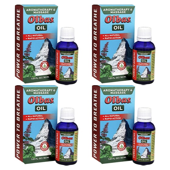 OLBAS Massage and Aromatherapy Oil, 1.01 fl oz 30 ml ( 4 Pack