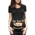 thumbnail image 1 of Camiseta divertida para mujer embarazada, anuncio de maternidad, ropa nueva para mamá, enero-diciembre, 1 of 4
