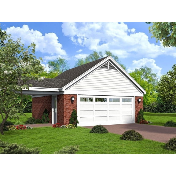 763-5761: Garage Traditional 0 Bed, 0 Bath Luxury Home Plan, 0 Sq Ft: Full Blueprints with License to Build by Home Plan Marketplace - Lesuto