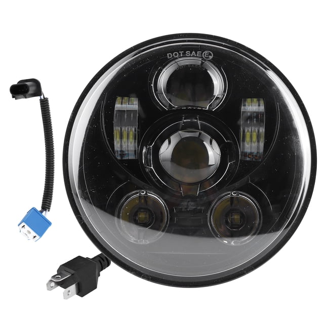 Motorcycle Front Light,5.75in 75W LED Headlight Motorcycle Headlight Replacement Motorbike Head Lamp Solid Performance
