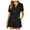 Black, variant on Women's Summer Short Sleeve Button Down Pockets Belted Jumpsuits Rompers Solid Shirt Button V-Neck Casual Jumpsuit Shorts for Office Ladies