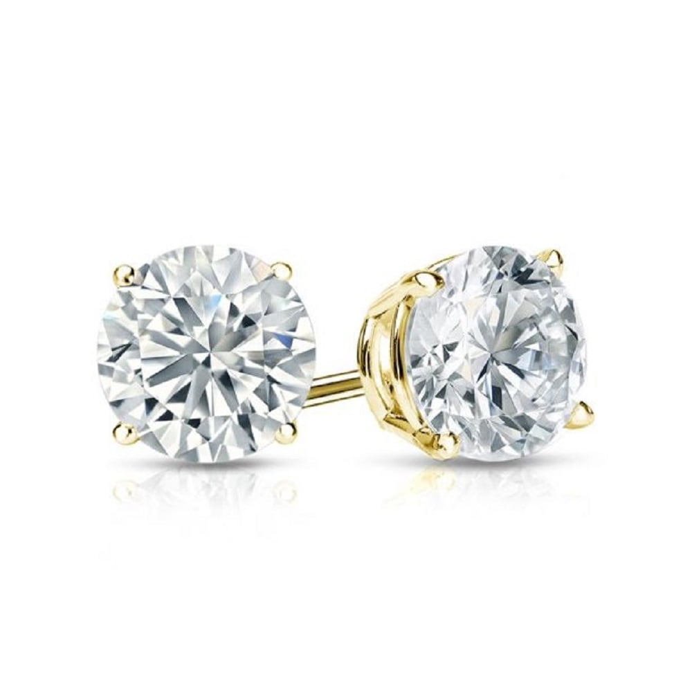 MD Jewellery 14K Gold Plated Simulated Diamond Studded Designer Stud Earrings 
