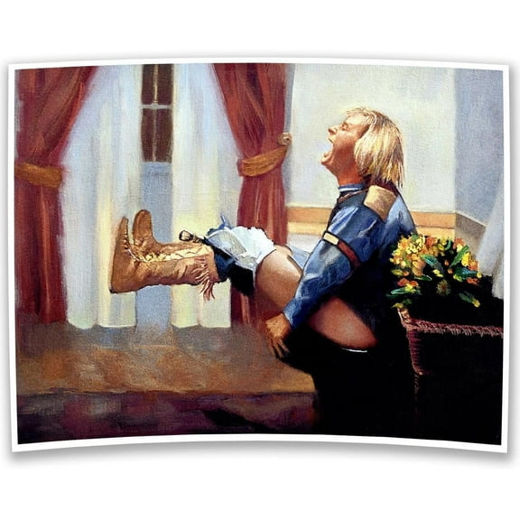 Dumb and Dumber Bathroom Art-Funny Movie Poster Canvas Print Wall Art Decor-Harry on The Toilet Humor Picture Decoration