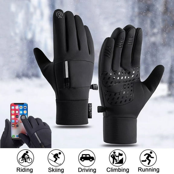 KANCOKIT Waterproof Winter Gloves Touch Screen Windproof Thermal Warm Mittens Men Women