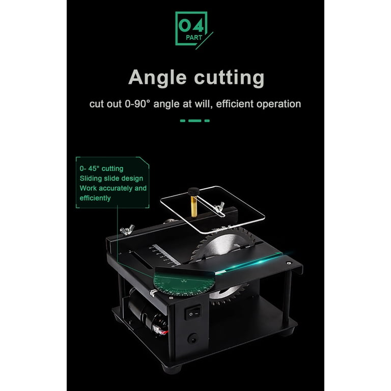 Mini Table Saw For Crafts – 200W, 7-Speed, Adjustable Blade Height (0-16mm) For Wood & Acrylic
