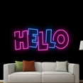 thumbnail image 2 of Handmadetneonsign Hello Neon Sign, Hello Wall Art Decor, Hello Quote Light Sign, Party Bar Pub Wall Decor, 2 of 5