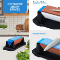 Grade Knife Sharpening Stone Kit, 3Sided Grit 400/1000/3000, Kitchen