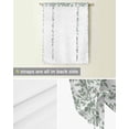 thumbnail image 5 of Green Botanical Tie Up Curtains for Window, Vintage Leaf Pastoral Rustic Thermal Insulted Balloon Shade Adjustable Rod Pocket Curtains Valance Panels for Kitchen Bathroom Café 42 x 63, 5 of 7