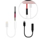 thumbnail image 3 of Adaptador de cable para auriculares USB 3.1 tipo C a 3,5 mm (2 unidades), conector USB-C macho a conector de audio auxiliar hembra de 3,5 mm (blanco), 3 of 5