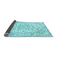thumbnail image 2 of Ahgly Company Indoor Rectangle Medallion Light Blue Traditional Area Rugs, 8' x 10', 2 of 4