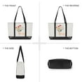 thumbnail image 6 of FORMRS Canvas Laptop Tote Bag for Women with 15.6" Computer Compartments Shoulder Handbag, Gray Cute Flower, 6 of 7